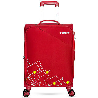 flash 58 cm stylish cabin travel luggage and suitcase for men and women red
