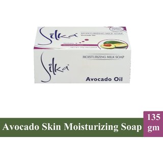 Silka Moisturizing Milk Avocado Soap For Skin Hydrates  (135g)
