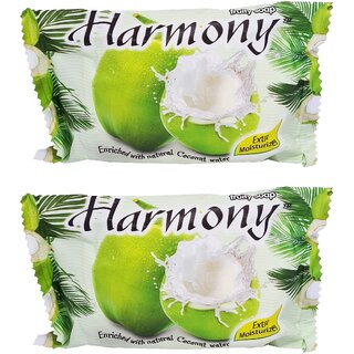 Harmony Fruity Coconut Water Soap - 75gm (Pack Of 2)