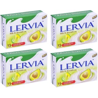 Lervia Milk & Avocado Soap - 90g (Pack Of 4)