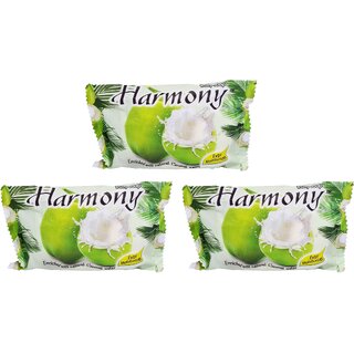 Harmony Fruity Coconut Water Soap - 75gm (Pack Of 3)