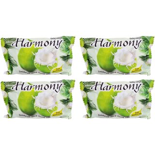 Harmony Fruity Coconut Water Soap - 75gm (Pack Of 4)