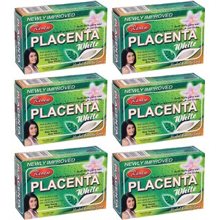Renew Placenta White Herbal Beauty Soap - 135g (Pack Of 6)