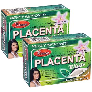 Renew Placenta White Face & Body Herbal Soap - Pack Of 2 (135gm)
