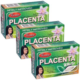 Renew Placenta White Face & Body Herbal Soap - Pack Of 3 (135gm)