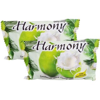 Harmony Fruity Coconut Water Face & Body Soap - Pack Of 2 (75g)