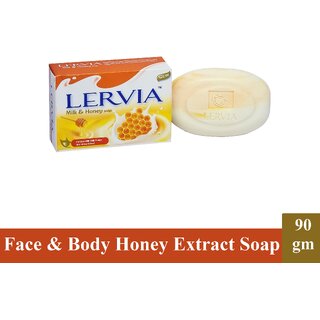 Lervia Enriched With Milk Protein And Honey Extract Soap - 90g