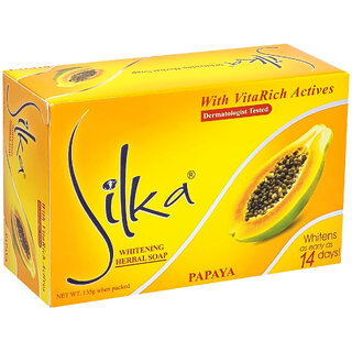 Silka Papaya Whitening Herbal Soap - 135g
