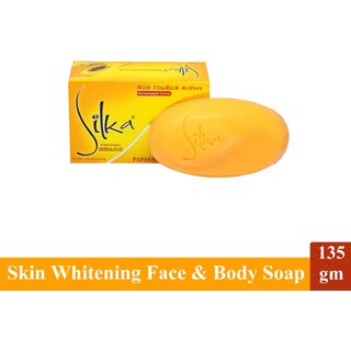 Papaya Whitening Herbal Silka Soap - 135gm