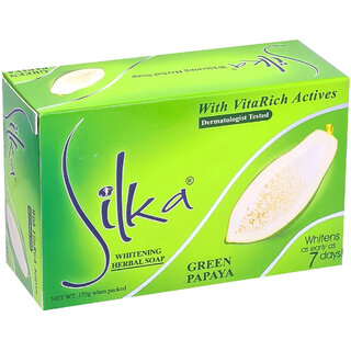 Silka Green Papaya Whitening Herbal Soap - 135g