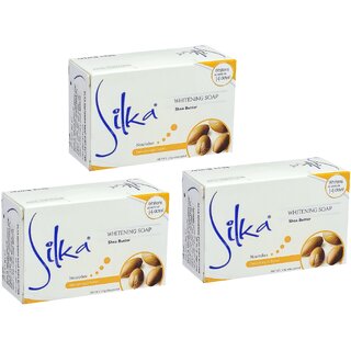 Silka Shea Butter Whitening Soap - 135g (Pack Of 3)