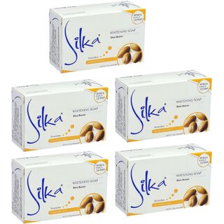 Silka Shea Butter Whitening Soap - 135g (Pack Of 5)