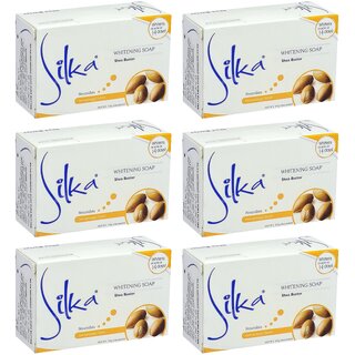 Silka Shea Butter Whitening Soap - 135g (Pack Of 6)