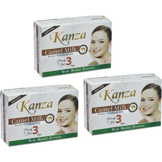 Kanza Camel Milk Whitening With Herbal Extract Soap - 90g (Pack Of 3)