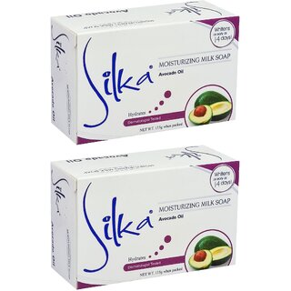 Silka Avocado Moisturizing Milk Soap - 135g (Pack Of 2)