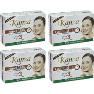 Kanza Camel Milk Whitening With Herbal Extract Soap - 90g (Pack Of 4)