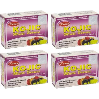 Renew Kojic Multi Berries Herbal Beauty Soap - 135g (Pack Of 4)