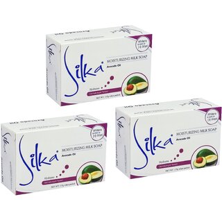 Silka Avocado Moisturizing Milk Soap - 135g (Pack Of 3)
