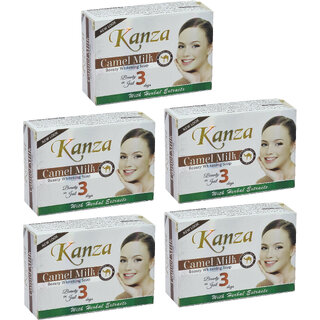 Kanza Camel Milk Whitening With Herbal Extract Soap - 90g (Pack Of 5)