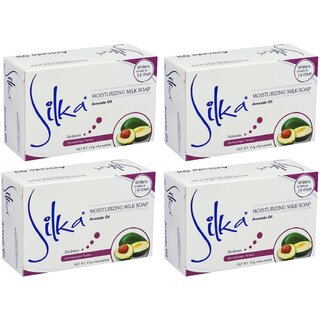 Silka Avocado Moisturizing Milk Soap - 135g (Pack Of 4)