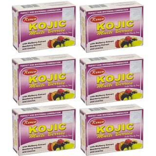Renew Kojic Multi Berries Herbal Beauty Soap - 135g (Pack Of 6)