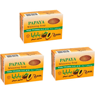 RDL Papaya Whitening Soap - 135g (Pack Of 3)