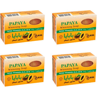 RDL Papaya Whitening Soap - 135g (Pack Of 4)