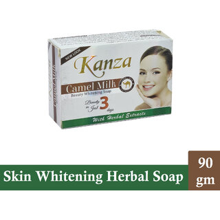 Kanza Camel Milk Herbal Skin Whitening Soap - Pack Of 1 (90g)