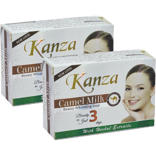 Kanza Camel Milk Herbal Skin Whitening Soap - Pack Of 2 (90g)