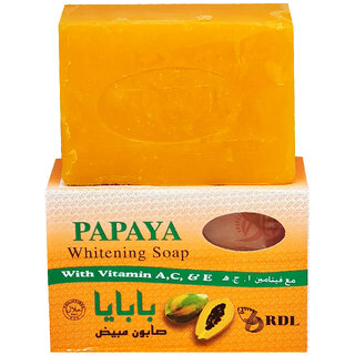 RDL Papaya Whitening Face  Body Soap -  Pack of 1 (135gm)