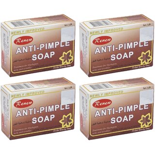 Renew Anti Pimple Herbal Beauty Soap - 135g (Pack Of 4)