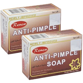 Renew Anti-Pimple Herbal Face Soap - Pack Of 2 (135g)