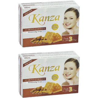 Kanza Almond  Honey Whitening Soap - 90g (Pack Of 2)