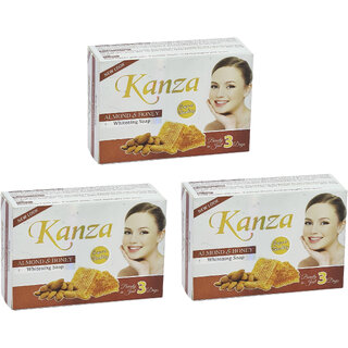 Kanza Almond  Honey Whitening Soap - 90g (Pack Of 3)