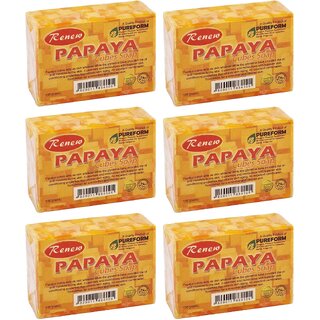 Renew Papaya Cubes Soap - 135g (Pack Of 6)