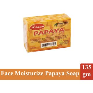 Renew Skin Whitening Papaya Cubes Soap - Pack Of 1 (135g)