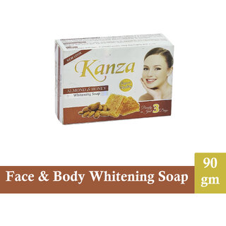 Kanza Almond  Honey Whitening Face  Body Soap - Pack Of 1 90g