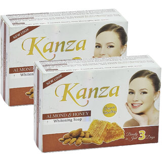 Kanza Almond  Honey Whitening Face  Body Soap - Pack Of 2 90g