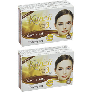 Kanza Gluta + Kojic Whitening Soap - 90g (Pack Of 2)