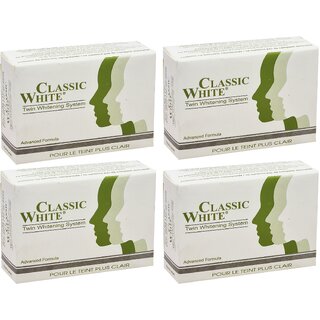 Classic White Twin Whitening Soap - 85gm (Pack Of 4)
