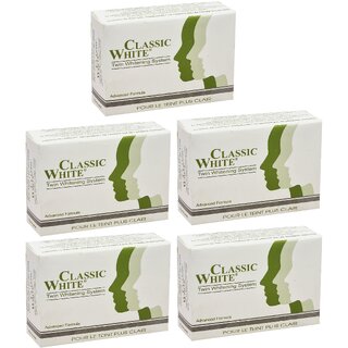 Classic White Twin Whitening Soap - 85gm (Pack Of 5)