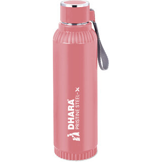 Dhara Stainless Steel Quench Inner Steel Insulated Water Bottle 700ml Dark Peach