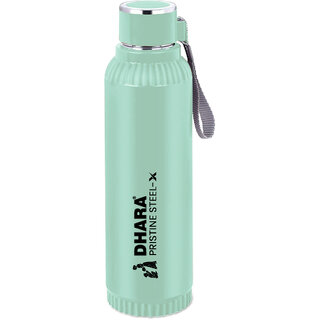 Dhara Stainless Steel Quench Inner Steel Insulated Water Bottle 700ml Light Green