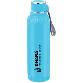 Dhara Stainless Steel Quench Inner Steel Insulated Water Bottle 700ml Aqua Blue