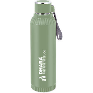 Dhara Stainless Steel Quench Inner Steel Insulated Water Bottle 700ml Dark Green