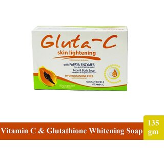 Papaya With Skin Lightening Gluta-C Soap - 135gm