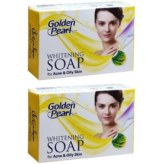 Golden Pearl Whitening For Acne  Oil Skin Soap - 100g (Pack Of 2)