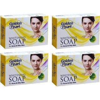 Golden Pearl Whitening For Acne  Oil Skin Soap - 100g (Pack Of 4)