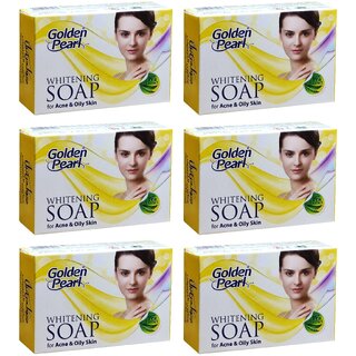 Golden Pearl Whitening For Acne  Oil Skin Soap - 100g (Pack Of 6)