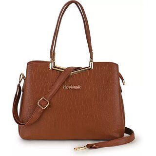 LAIK Handbags for Women Premium PU Leather Shoulder Bags Latest Trendy Design Bag Top Handle Stylish Bag For Ladies  Brown - Handbags | Buy online on ZillyBuy